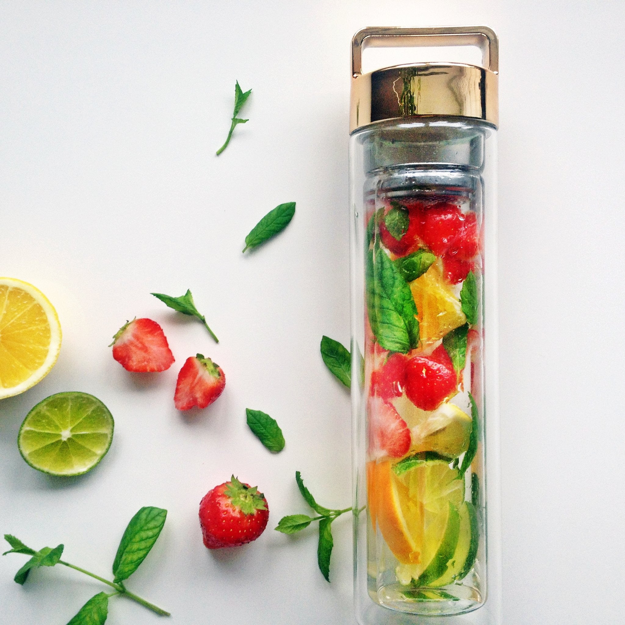 Strawberry, Lemon, Lime & Basil Detox Water // by @wiktoriabanda