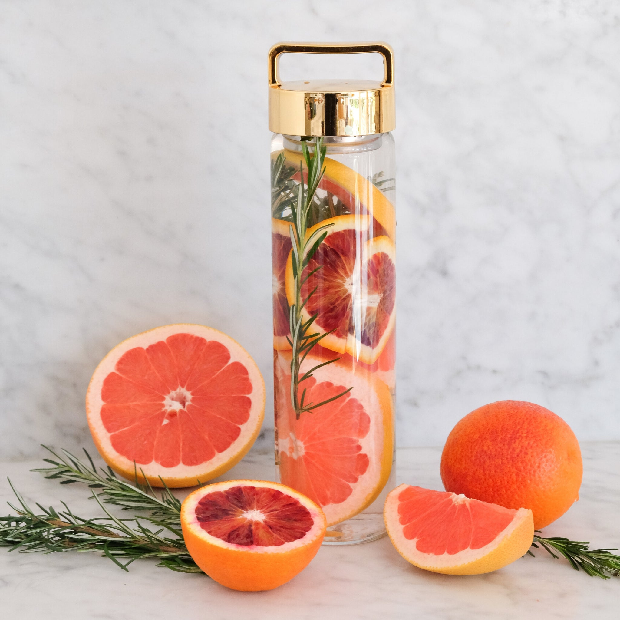 Grapefruit, Blood Orange + Rosemary Detox Water
