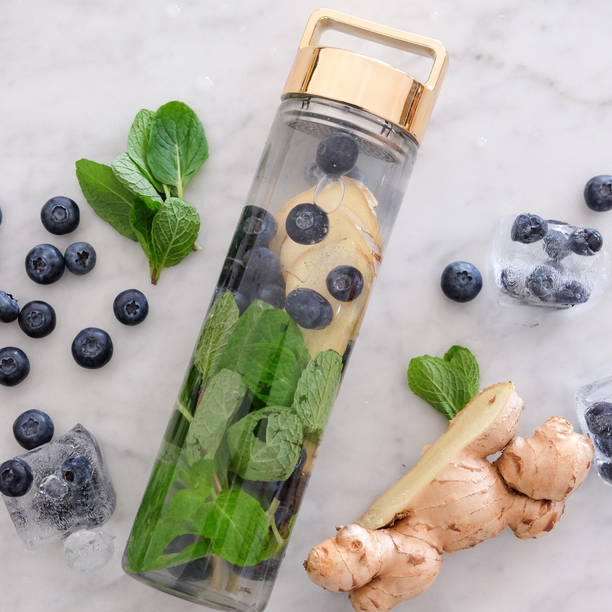 Blueberry, Ginger & Mint Detox Water